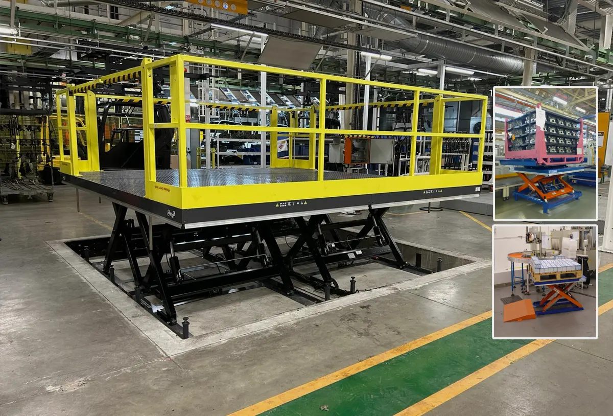 Goods lift in a warehouse - Edmolift